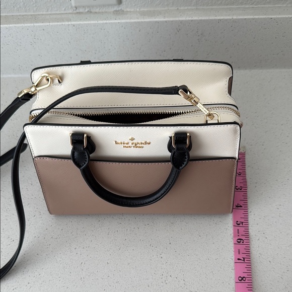 kate spade Two-Tone Satchel Bag - Cream and Tan - Picture 4 of 5